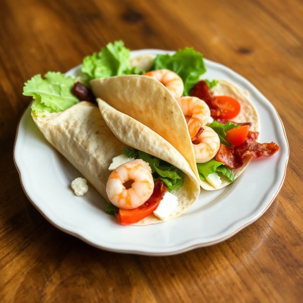 Shrimp and Brie Tortilla Wraps
