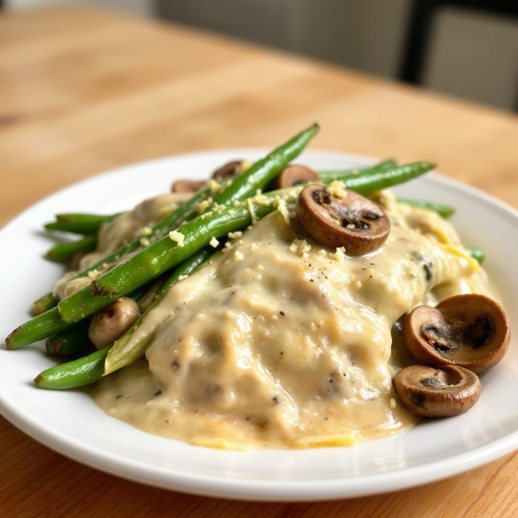 Creamy Green Bean and Mushroom Bake
