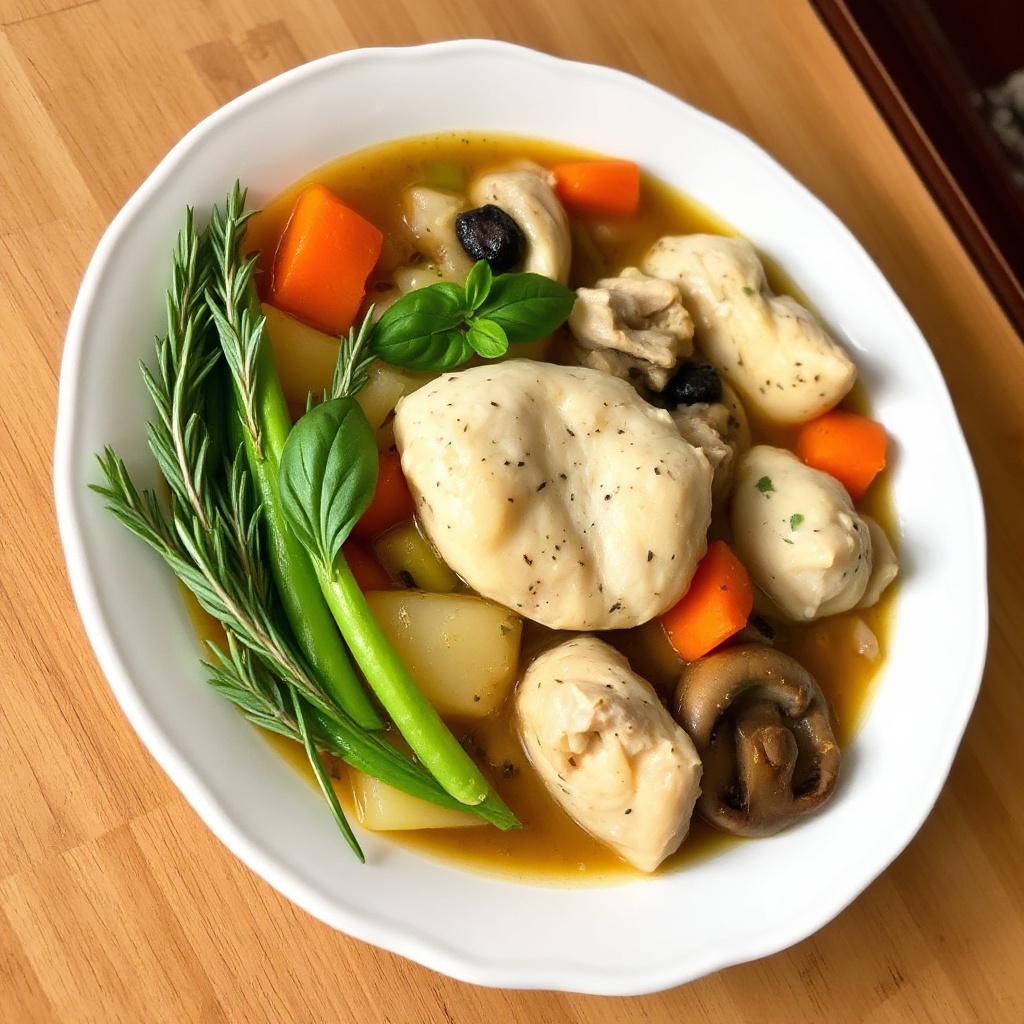 Stufato di Pollo e Gnocchi alle Erbe