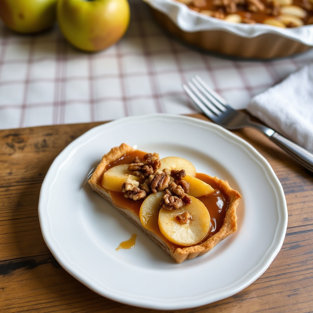 Caramel Walnut Apple Tart