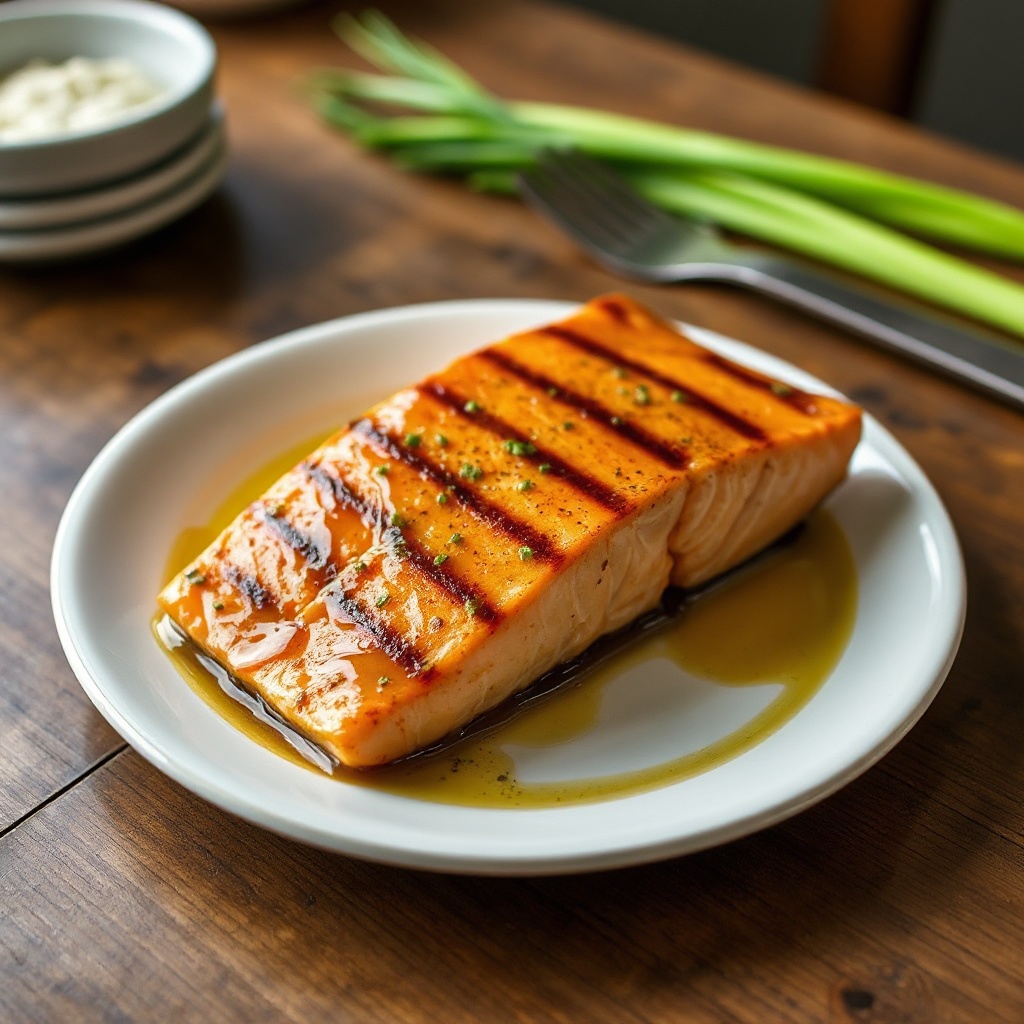 Honey-Mustard Glazed Grilled Salmon