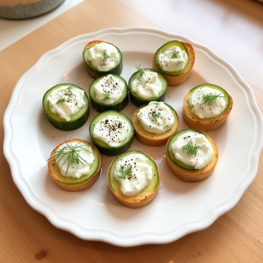 Herbed Cream Cheese Cucumber Bites