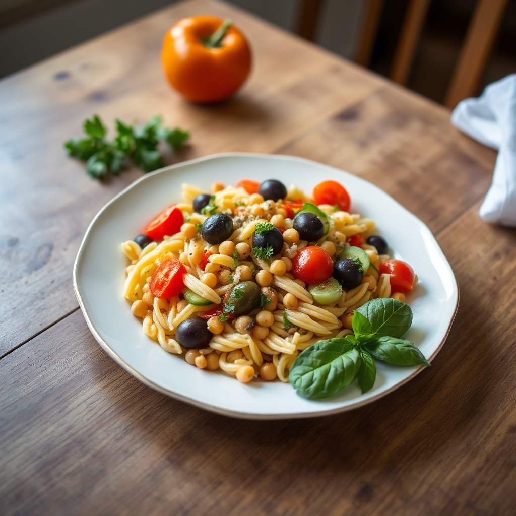 Mediterraner Nudelsalat