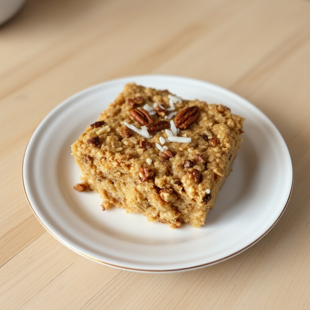 Torta di Avena con Cocco e Noci Pecan