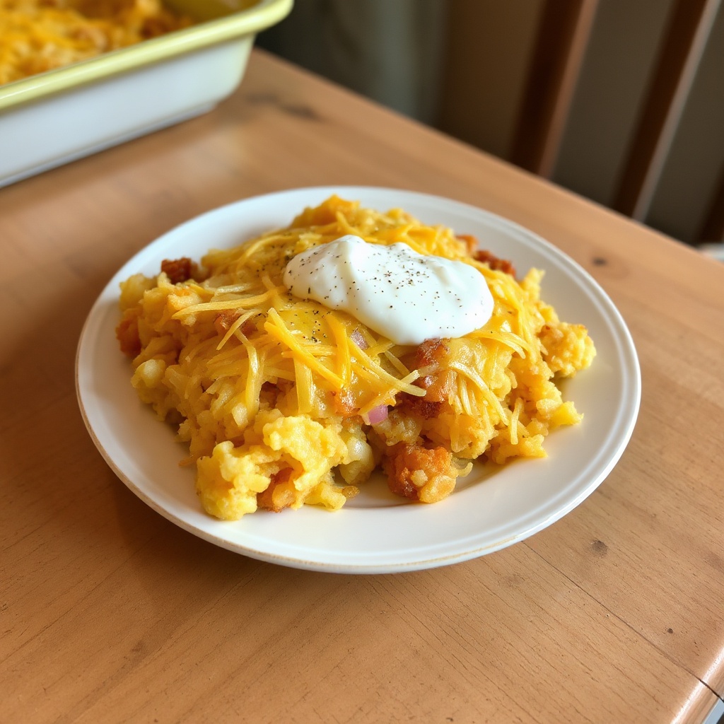 Käse-Hashbrown-Auflauf