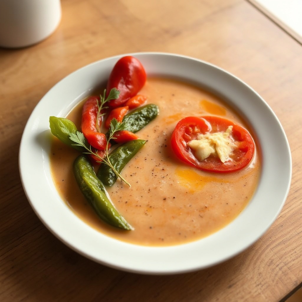Geröstete Paprika-Tomaten-Cremesuppe