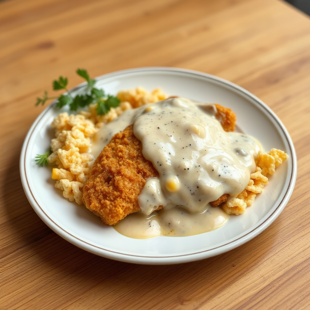 Pollo Croccante con Salsa Cremosa