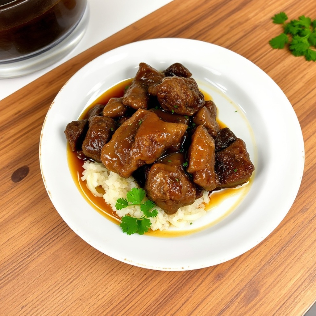 Herzhafter geschmorter Rinderbraten