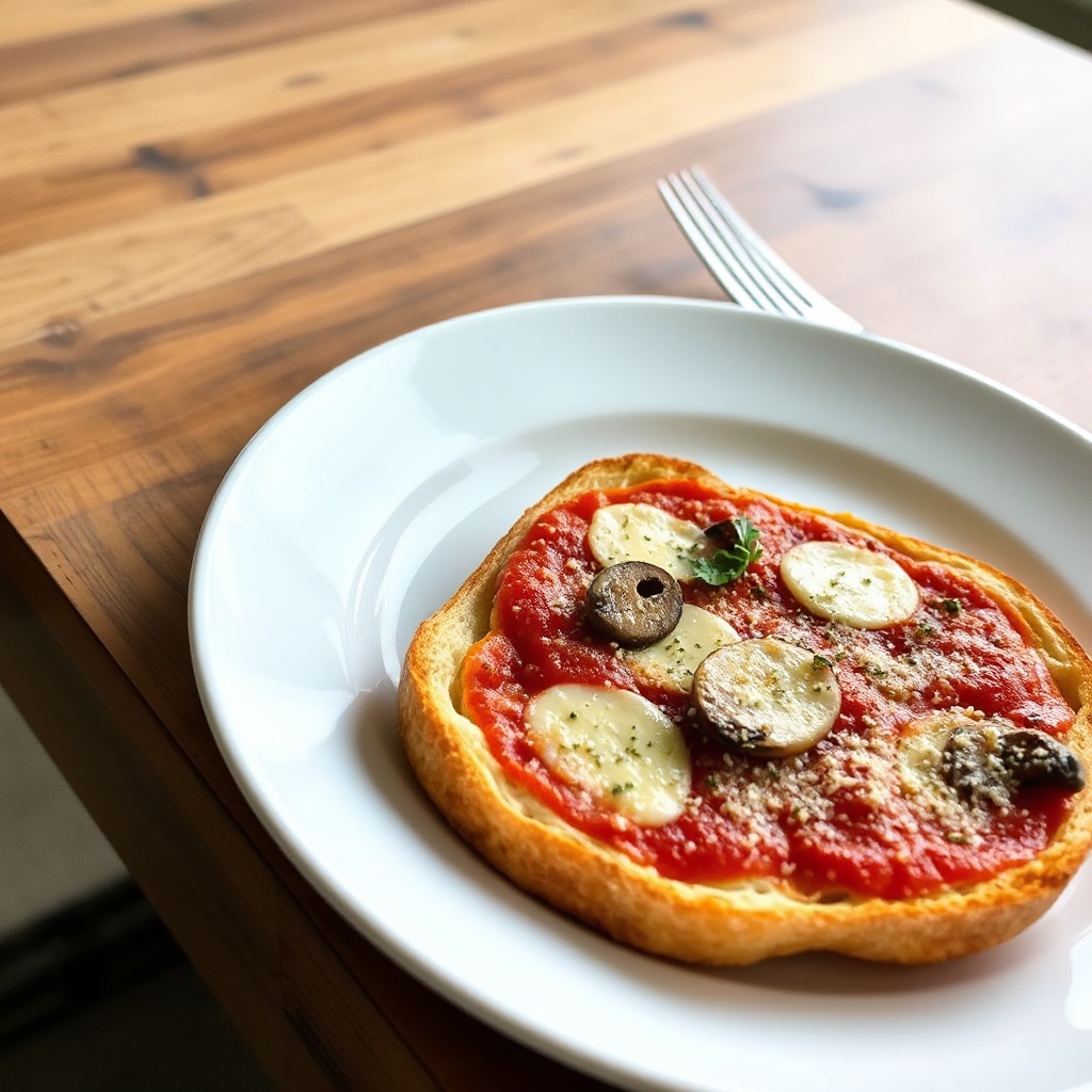 Hausgemachte Französische Brot Pizza Freude