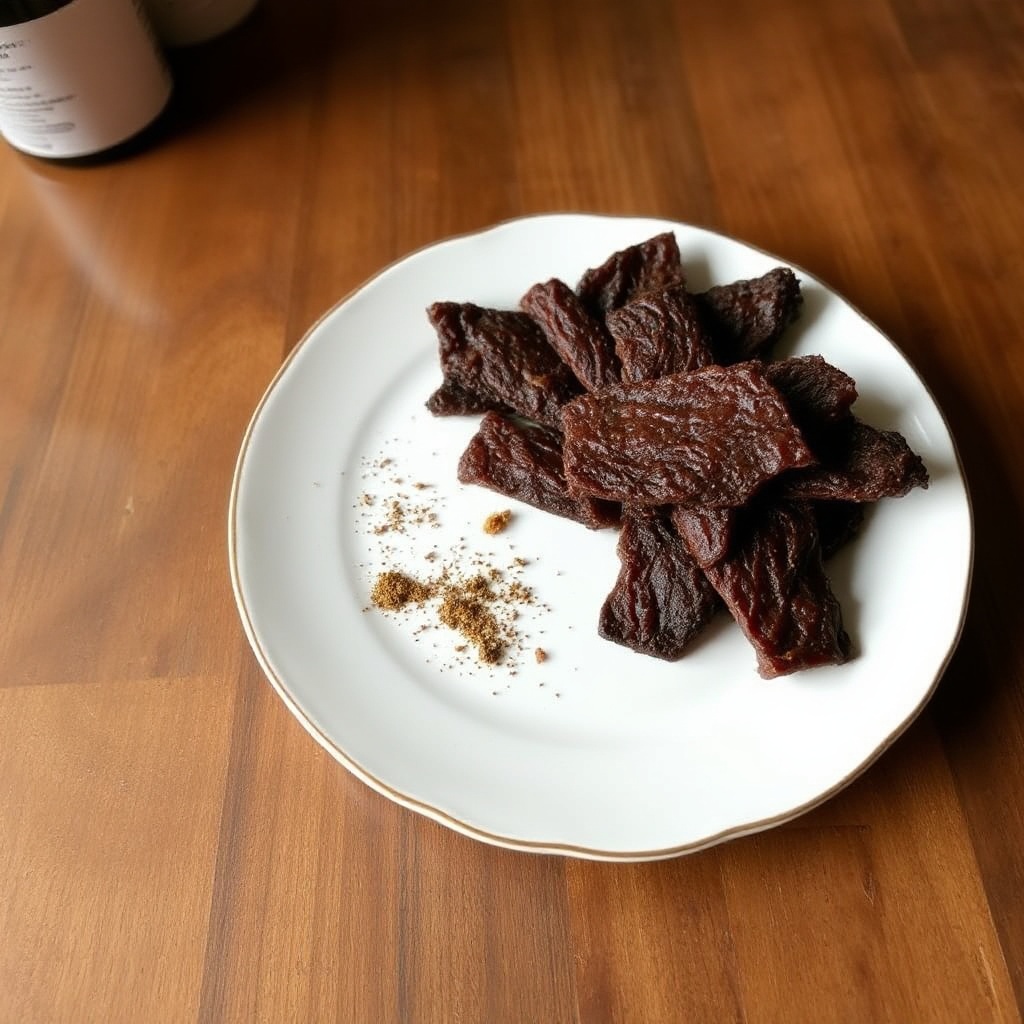 Herzhafter hausgemachter Rindfleisch-Jerky