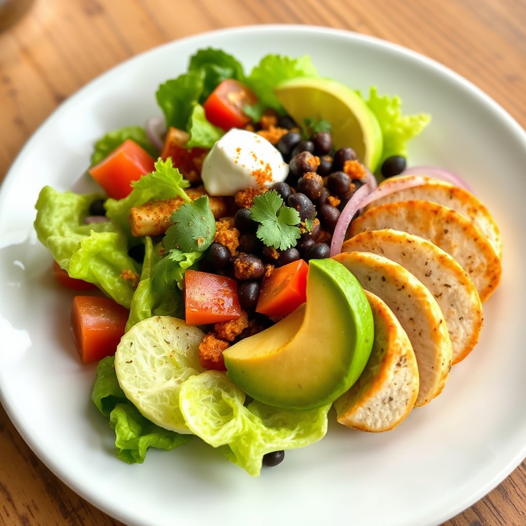 Würziger Chipotle-Limetten-Hühnchensalat