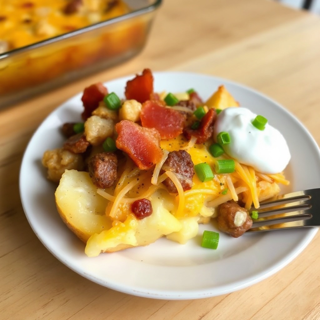 Käse-Frühstückskartoffelauflauf