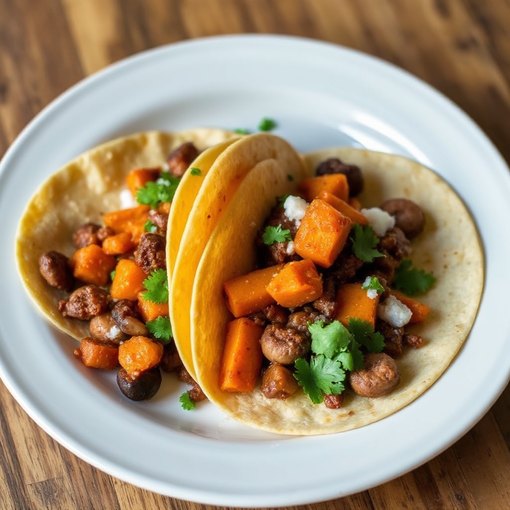 Würzige Chorizo- und Süßkartoffel-Tacos