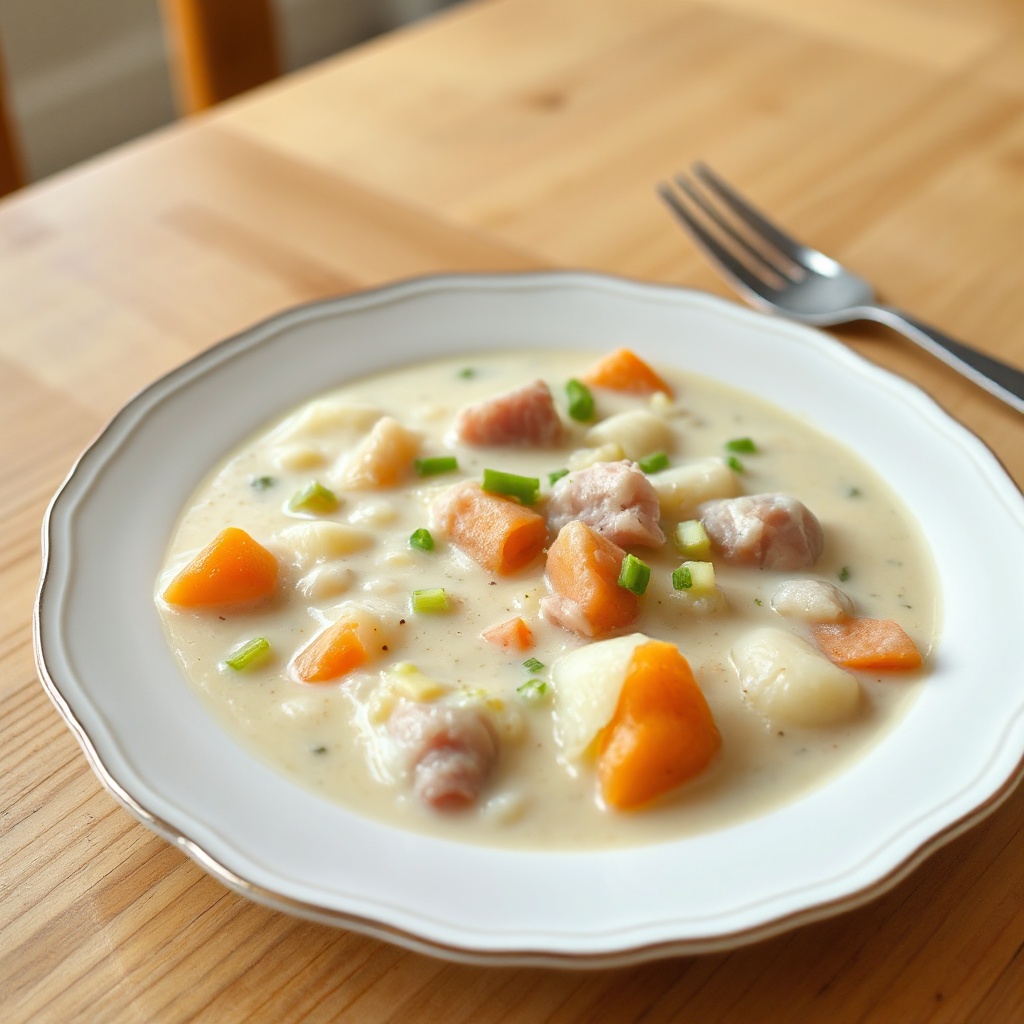 Cremige Kartoffel-Ham-Suppe