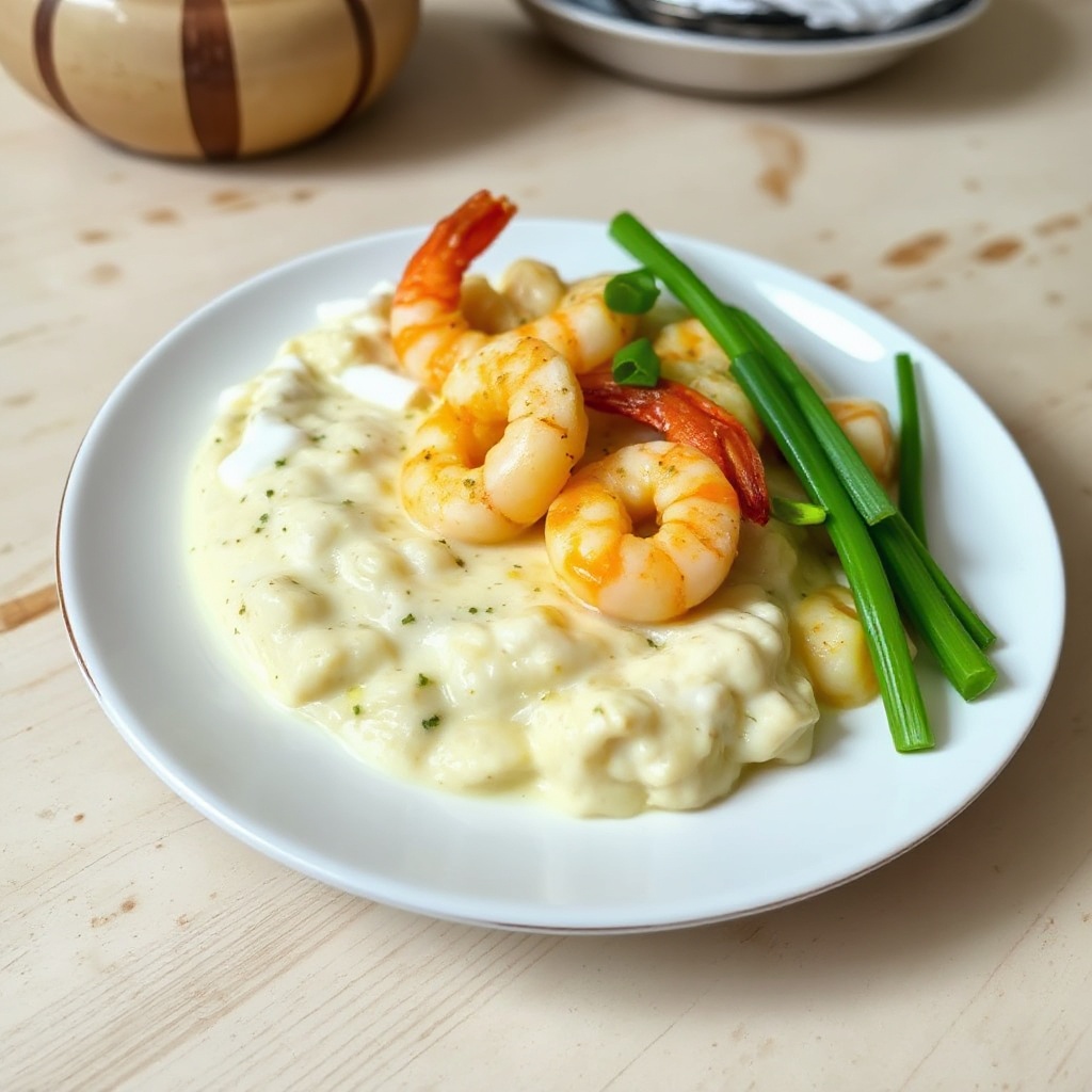 Cremige Knoblauch-Garnelen-Delikatesse