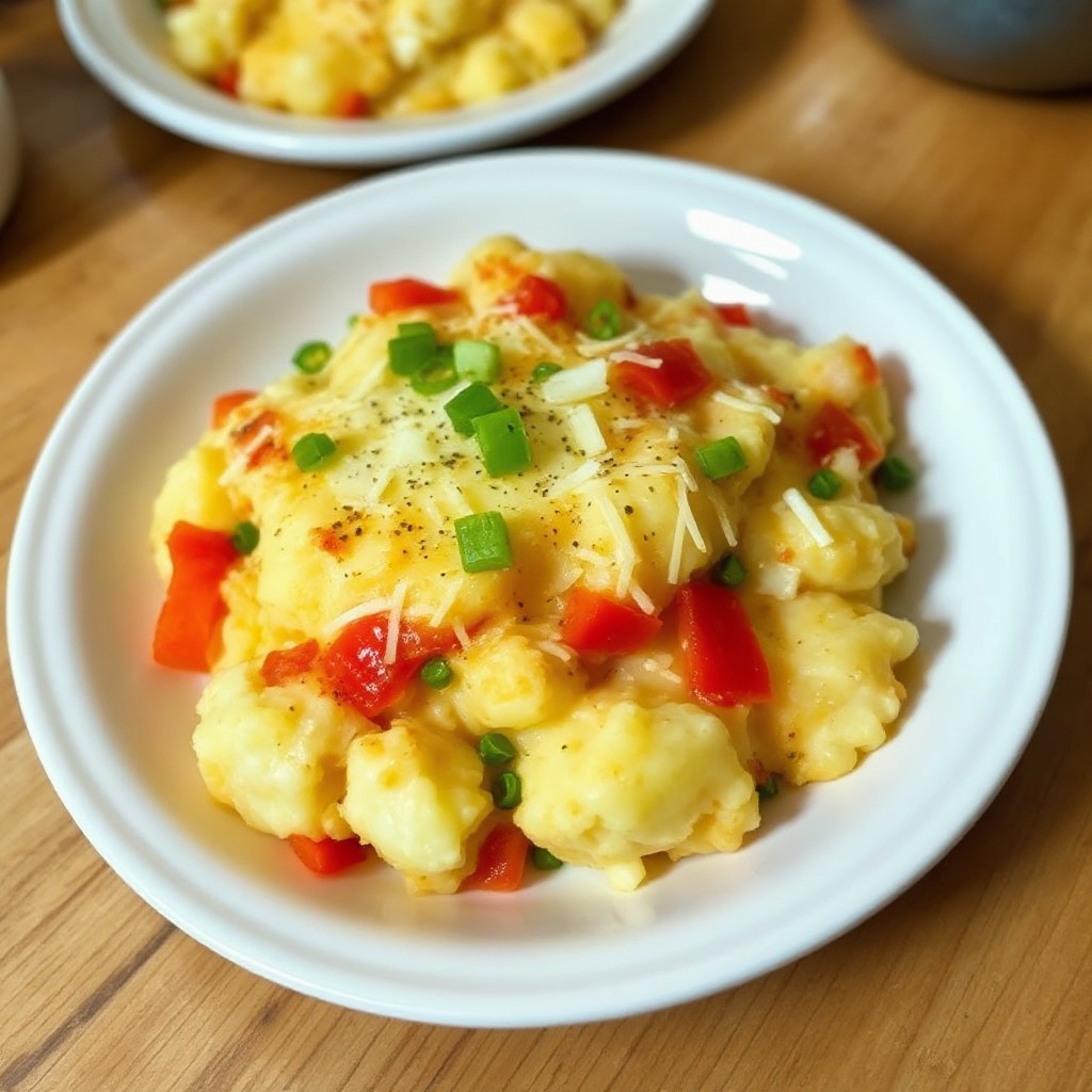 Sformato di Patate Schiacciate con Peperoni e Formaggio