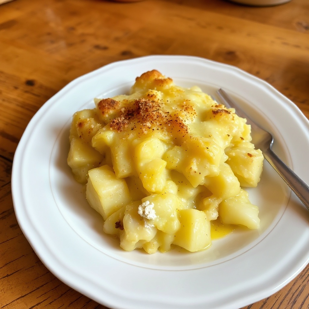 Cremiges Senf-Kartoffelgratin