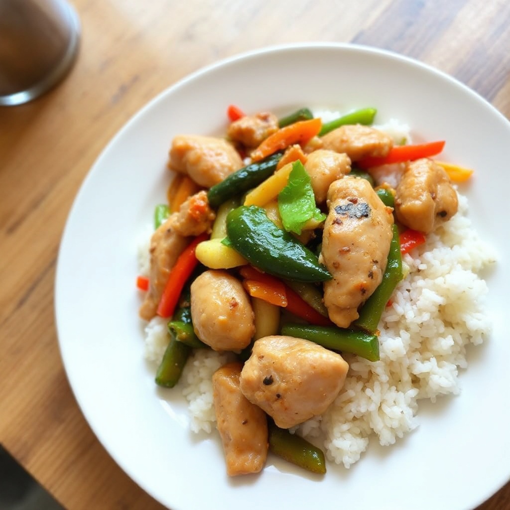 Savory Chicken and Veggie Stir-Fry with Jasmine Rice