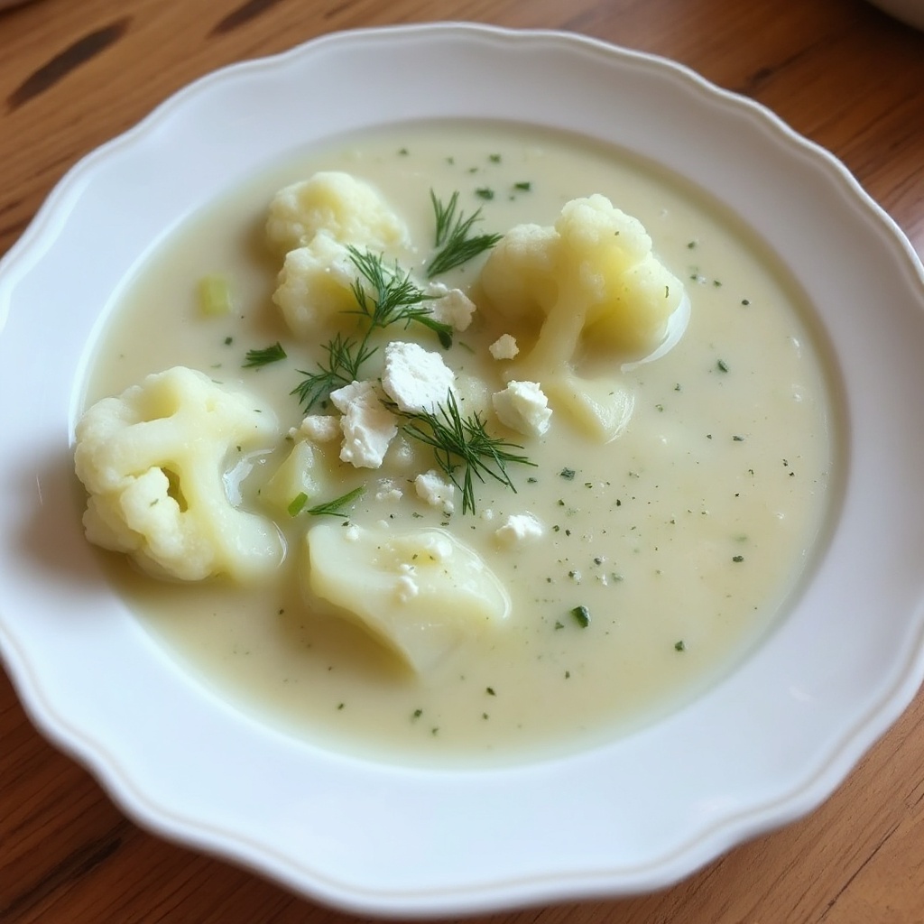 Velvety Cauliflower and Herb Soup