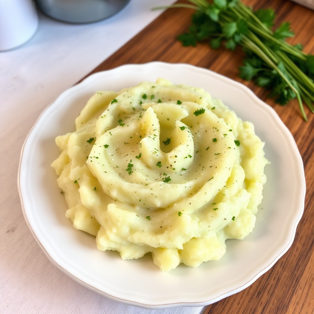 Purè di Patate Cremoso all'Aglio e Erbe