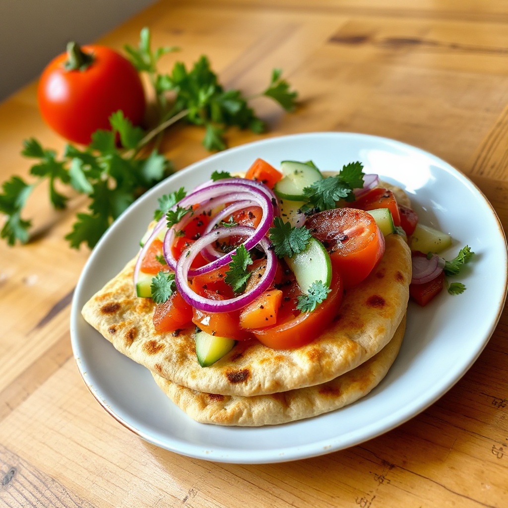 Crispy Pita and Herb Salad