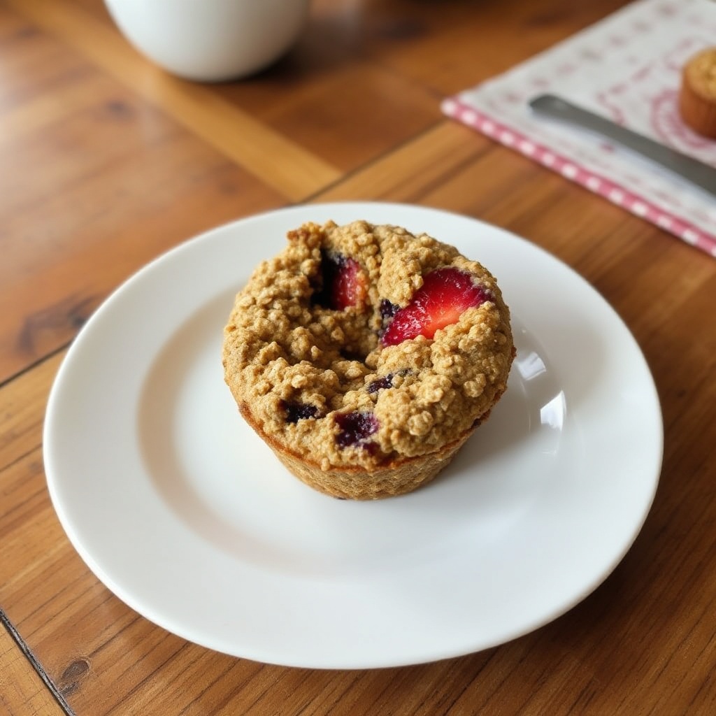 Wholesome Fruit-Infused Oat Muffins
