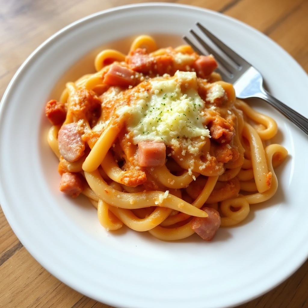 Cheesy Baked Rigatoni with Ham