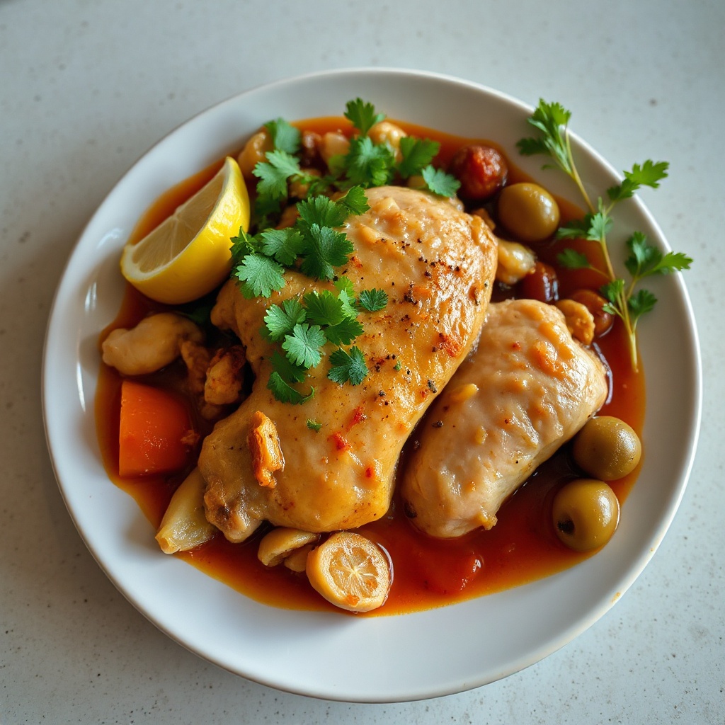 Tagine di Pollo Marocchino con Limone e Olive
