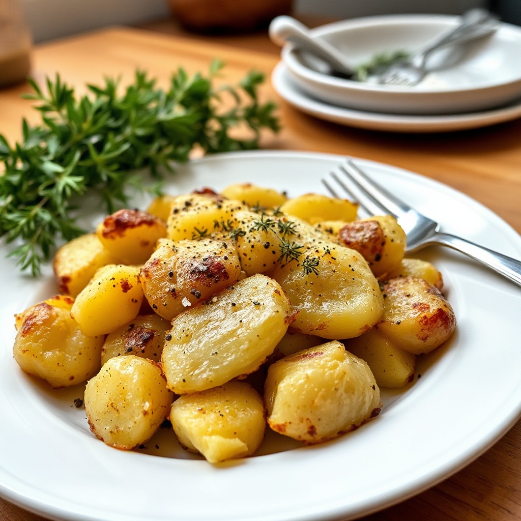 Patate Schiacciate Croccanti con Infusione di Erbe