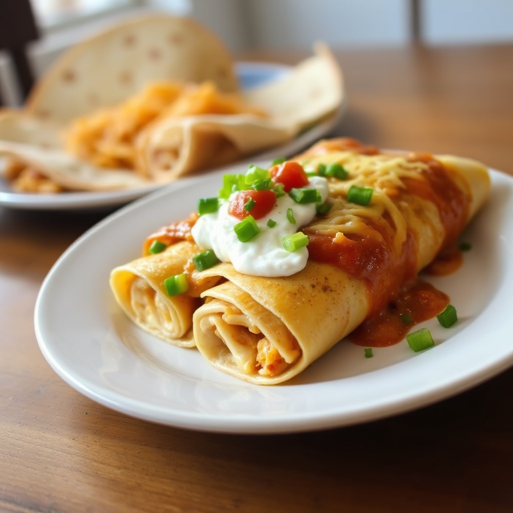 Enchiladas di Pollo a Basso Contenuto di Grassi