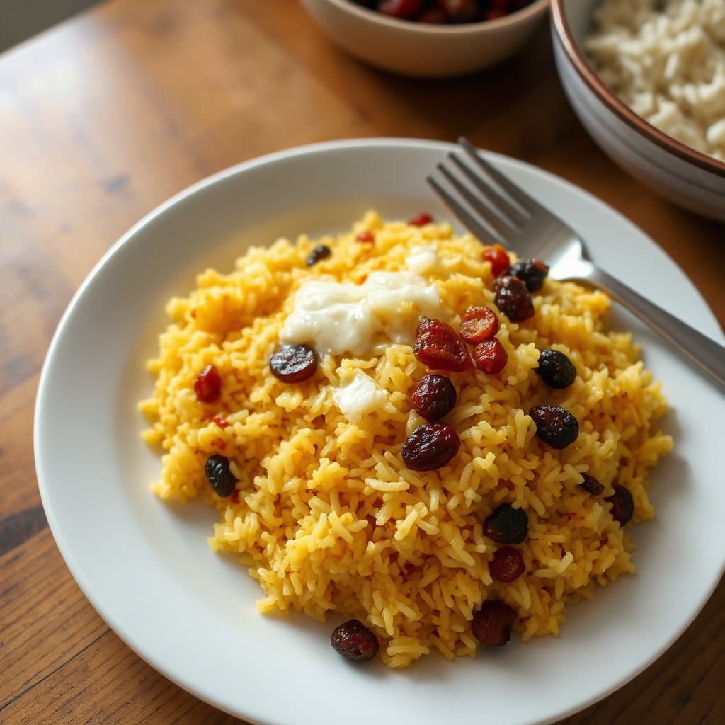 Riso al Cocco Dorato con Uvetta e Currant