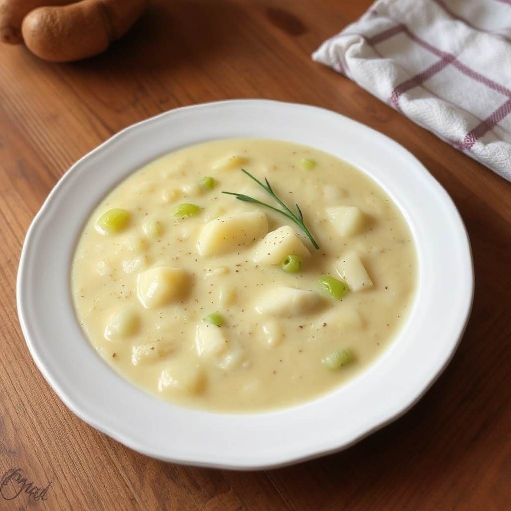 Zuppa Cremosa di Porri e Patate