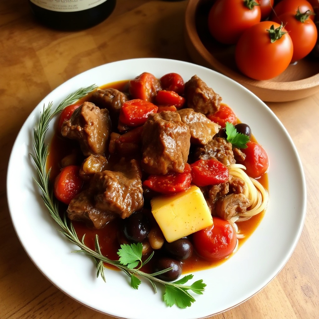 Savory Lamb Stew with Mediterranean Flavors