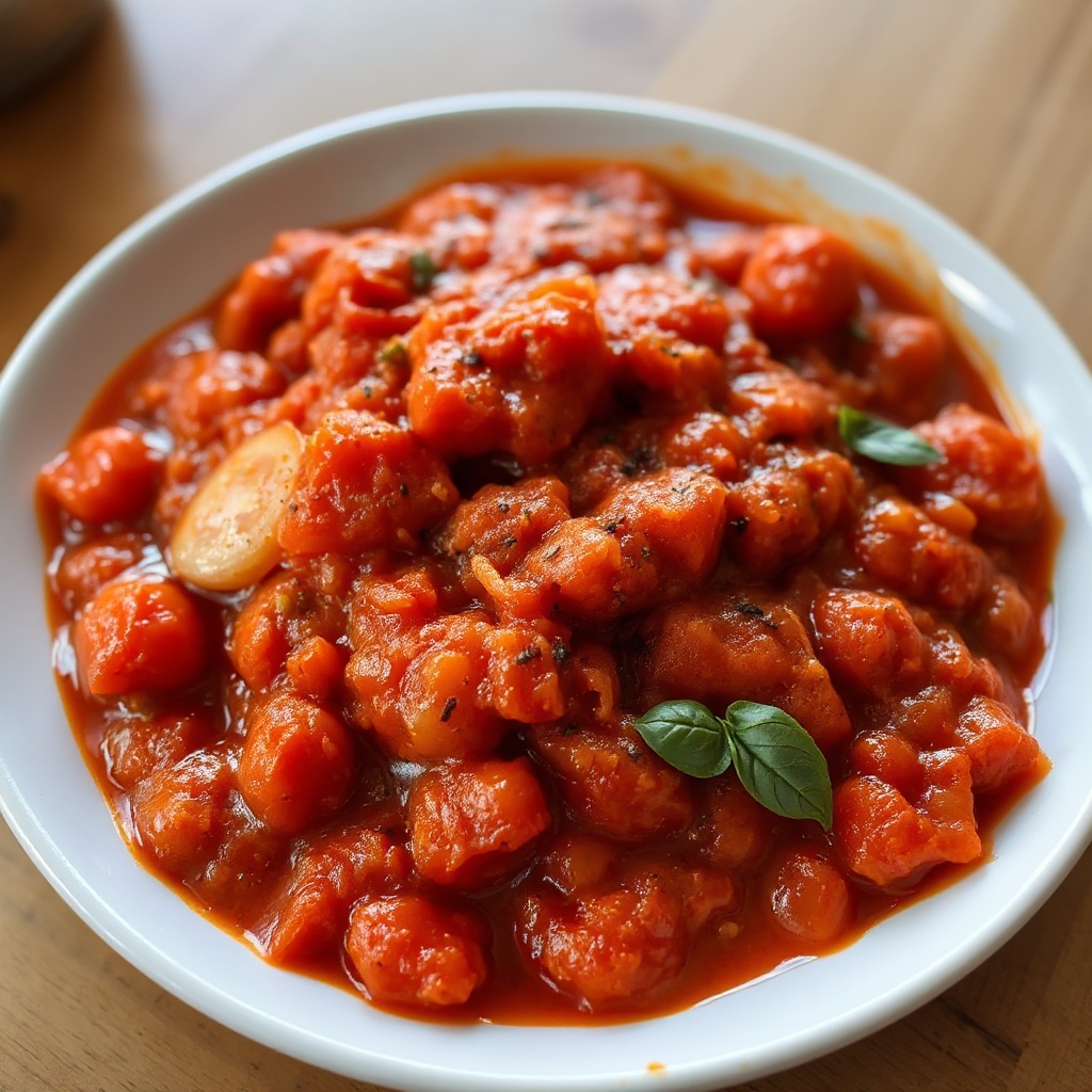 Herzhafter langsam gekochter Tomatensauce