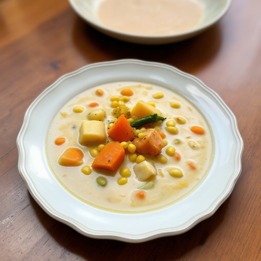 Karibische Kokosnuss-Mais-Suppe