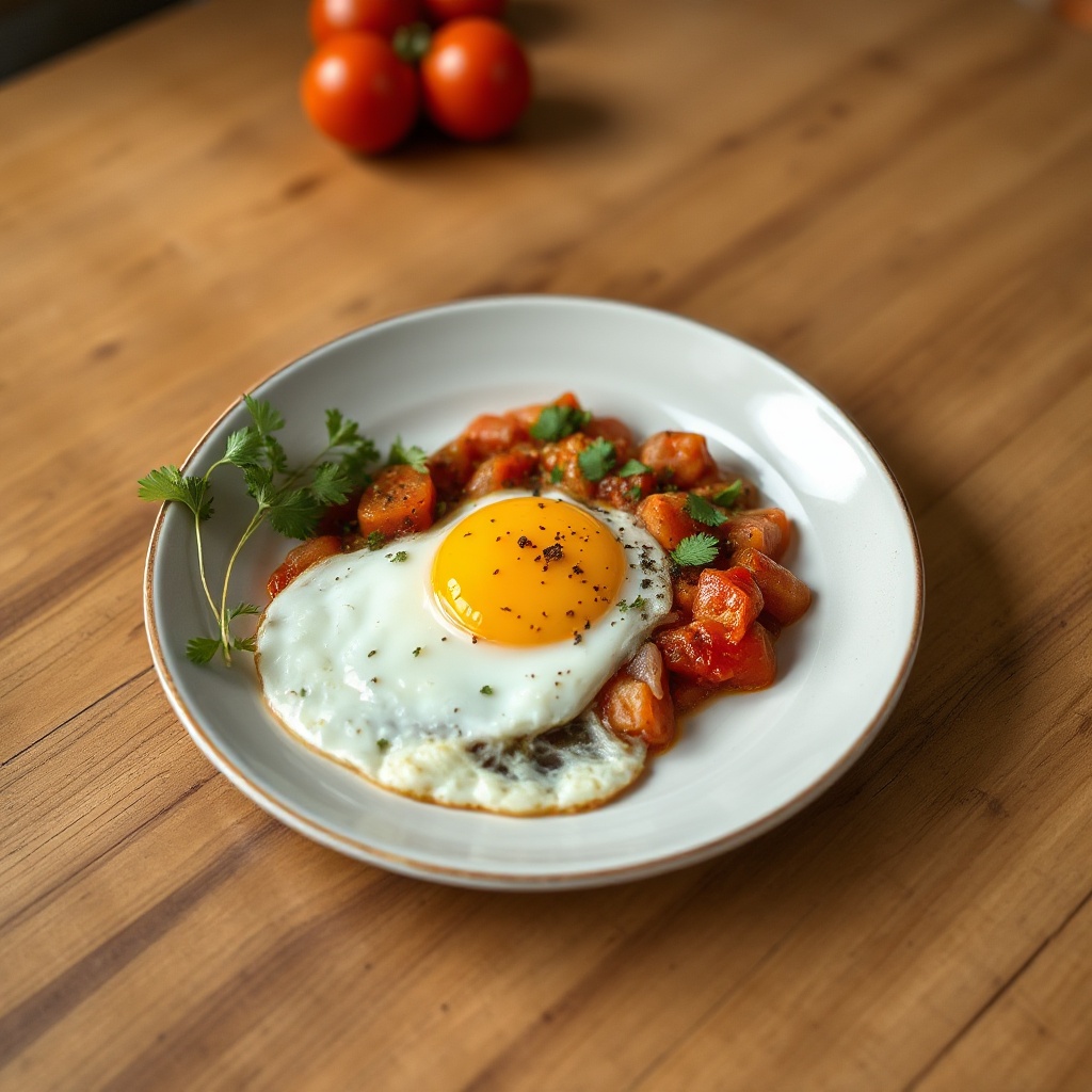 Herzhafter Tomaten-Ei-Pfanne
