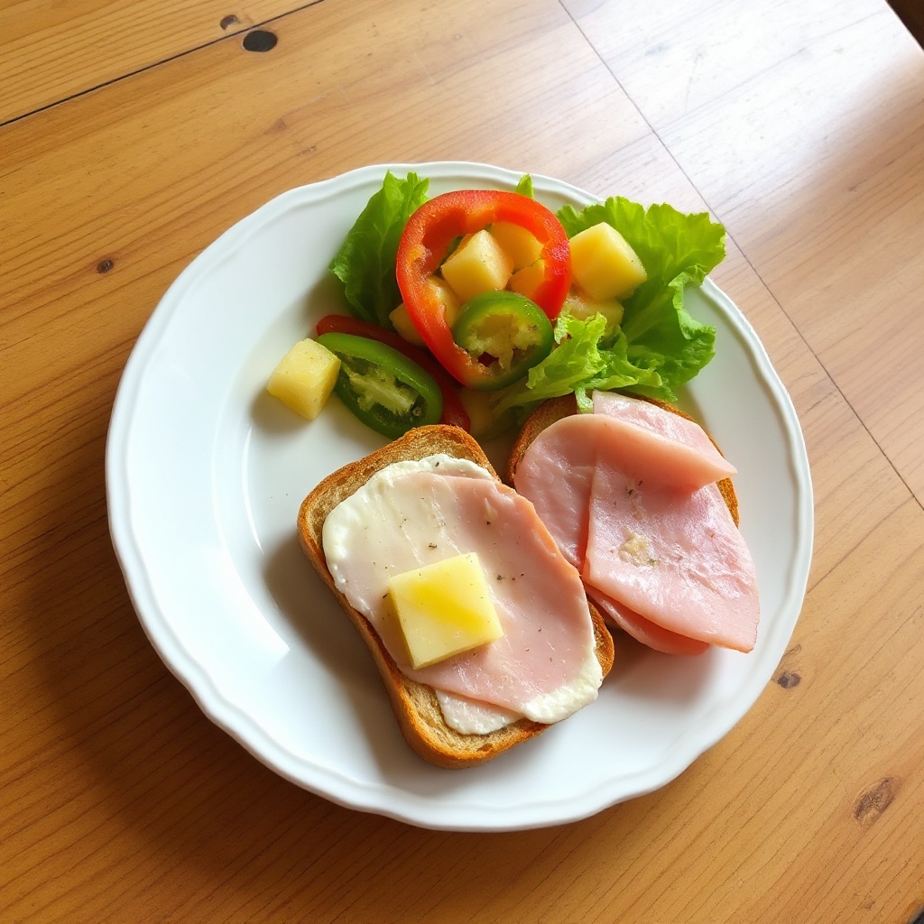 Tropischer Schinken-Käse-Genuss