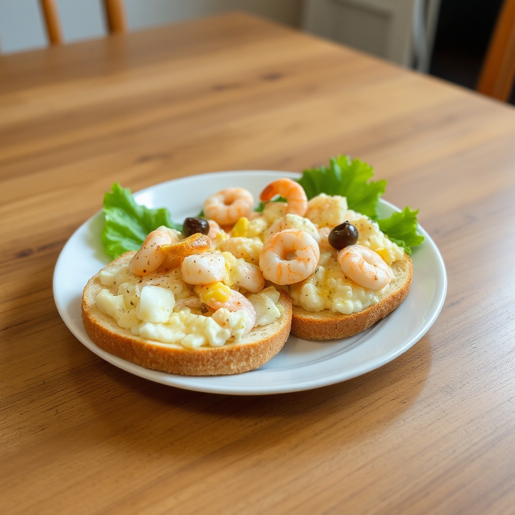 Panini con Insalata di Uova e Gamberetti Crema