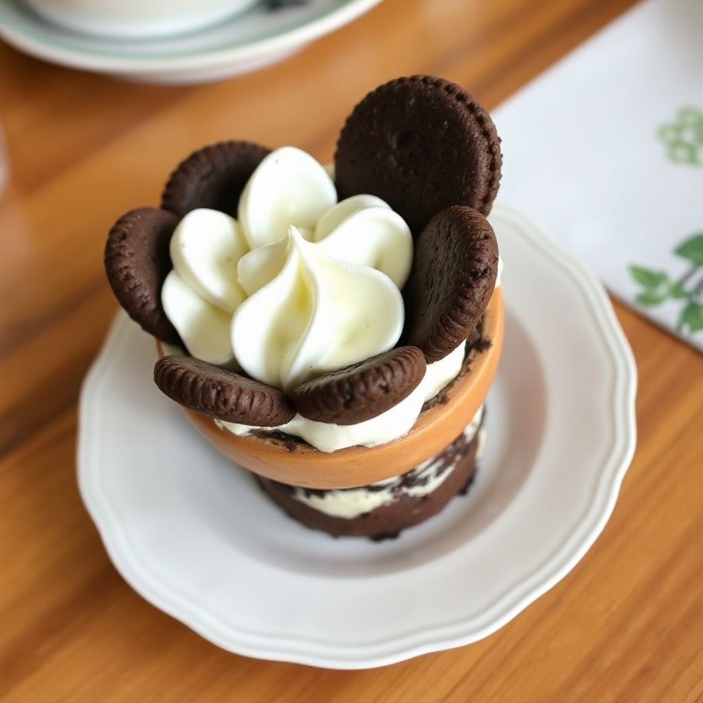 Chocolate Cookie Flower Pot Dessert