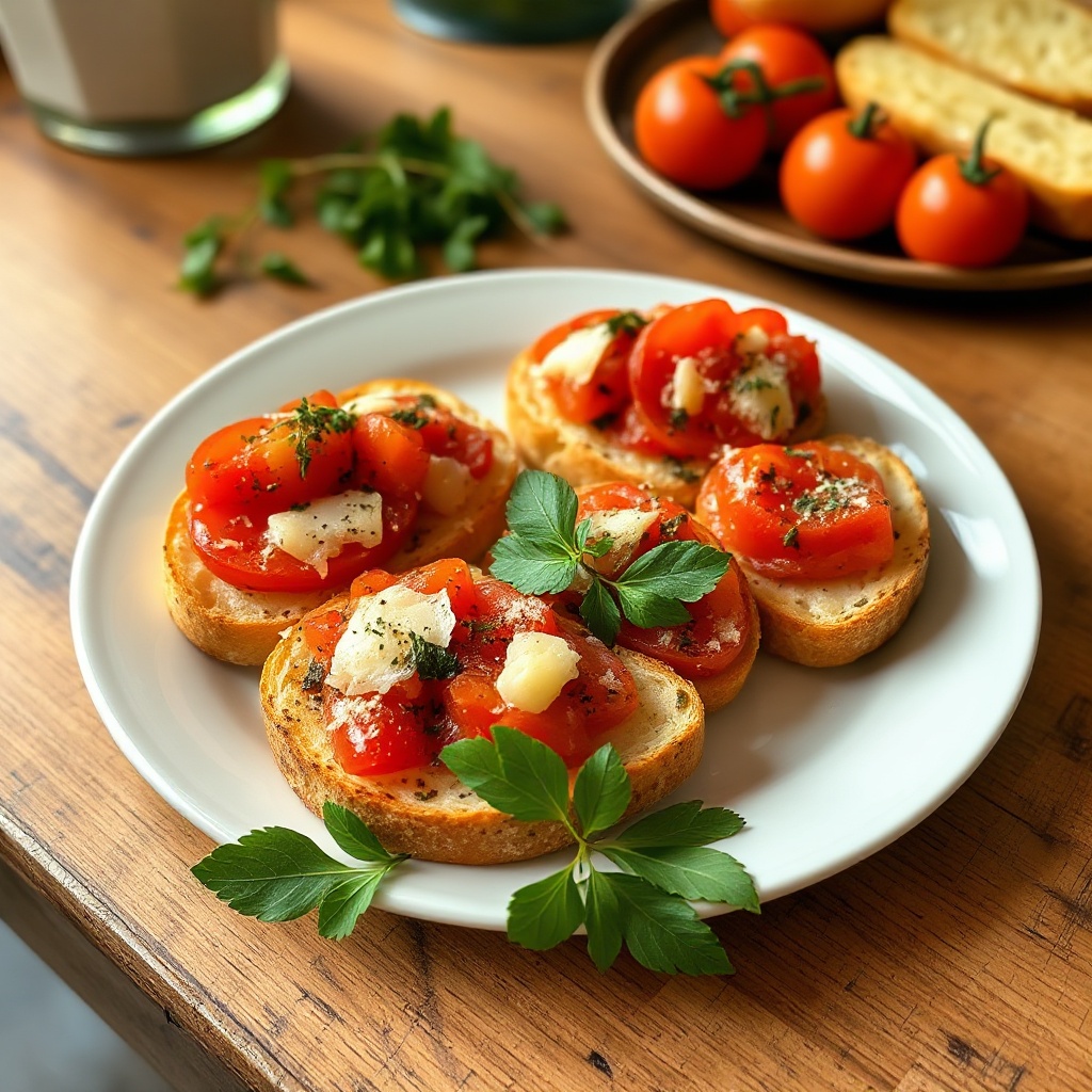 Savory Tomato Herb Crostini
