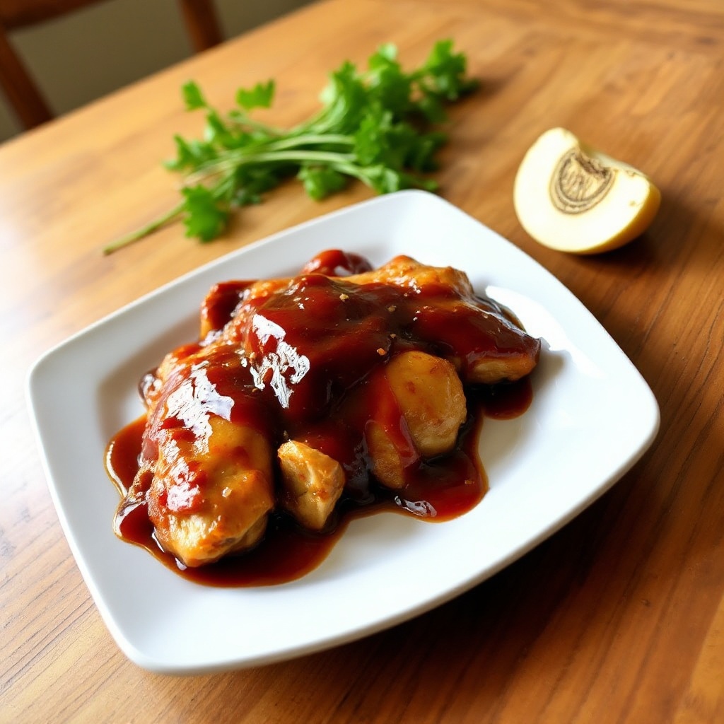 Süßes und Würziges Glasiertes Hühnchen