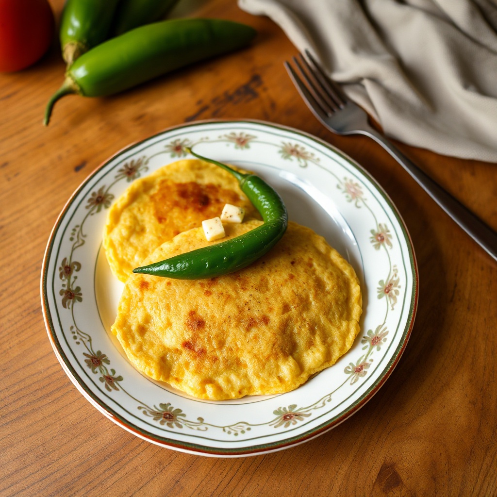 Spicy Corn Pancakes with Chiles