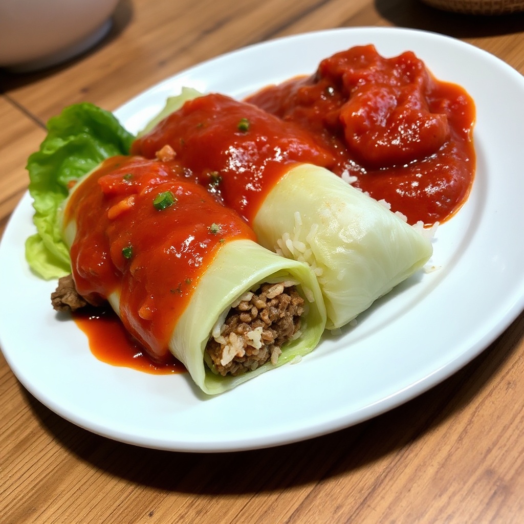 Involtini di Cavolo Salati con Glassa di Pomodoro Acidula