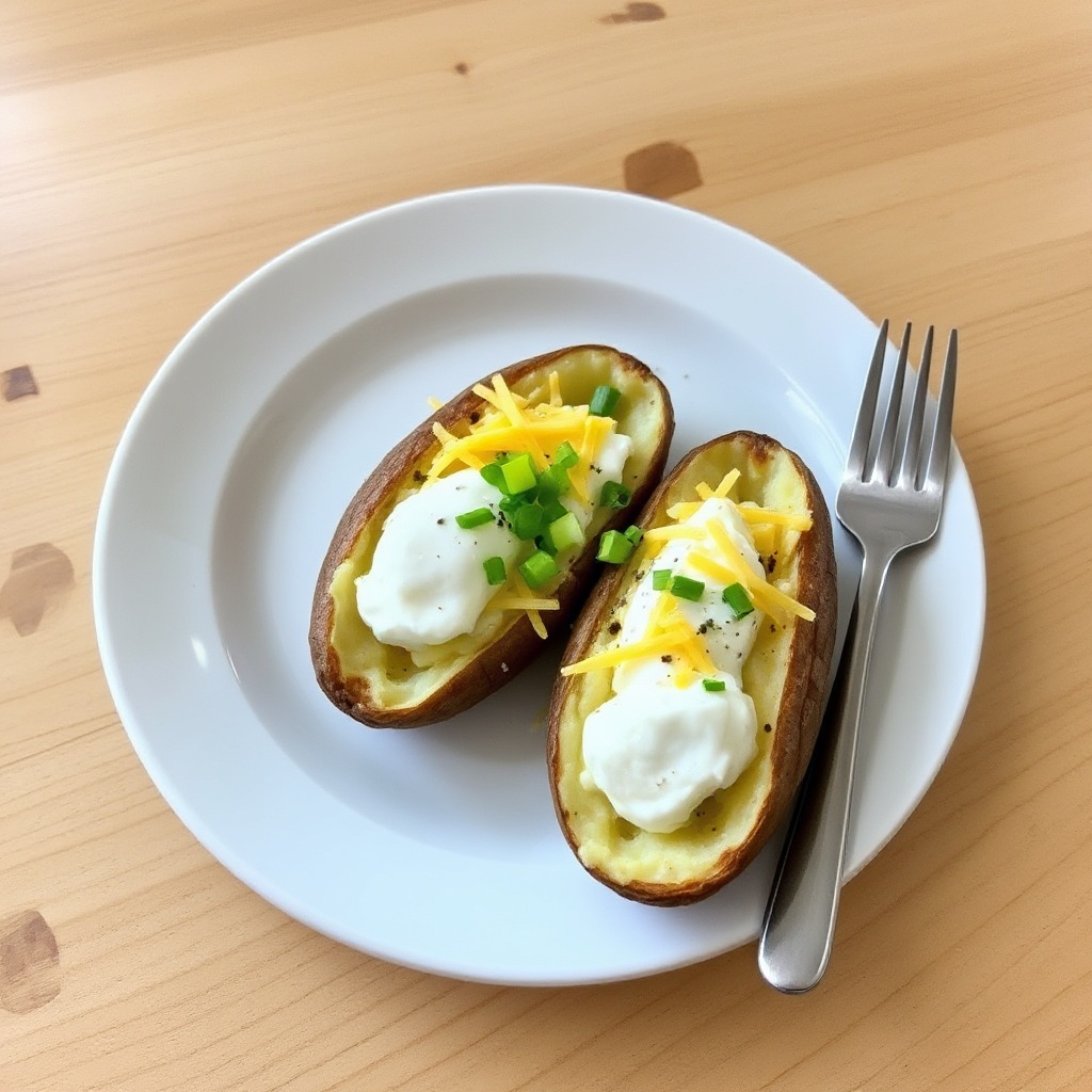 Cremige zweimal gebackene Kartoffelboote