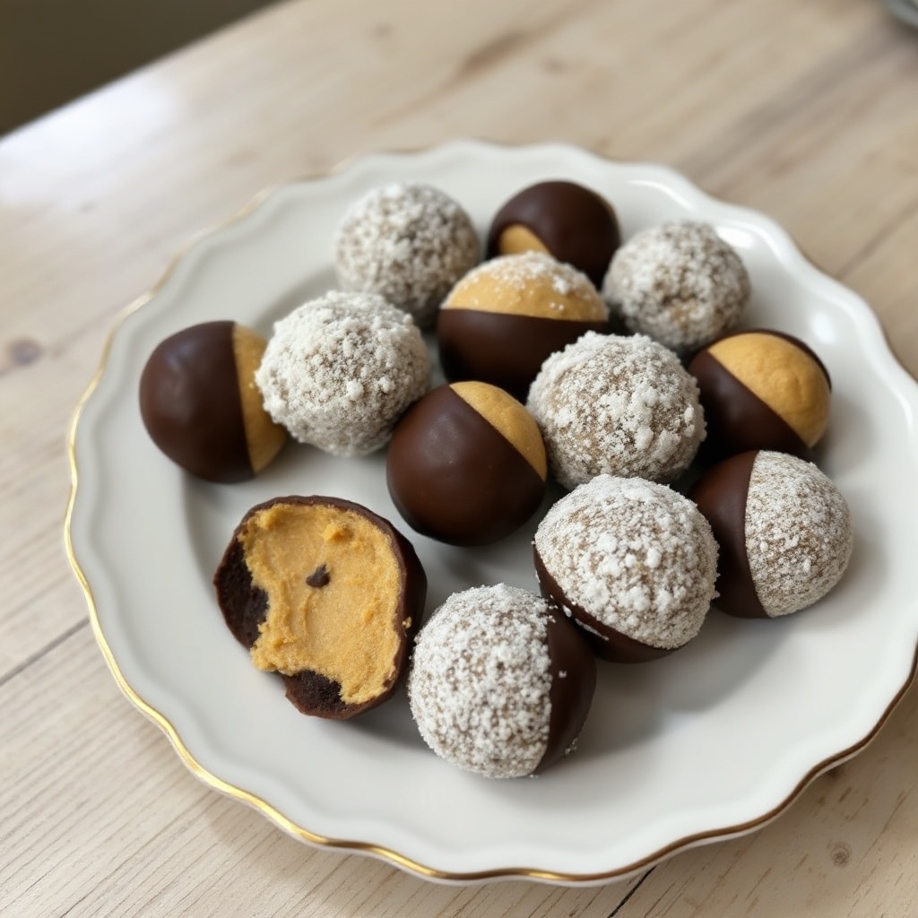 Chocolate-Dipped Peanut Butter Bliss Balls