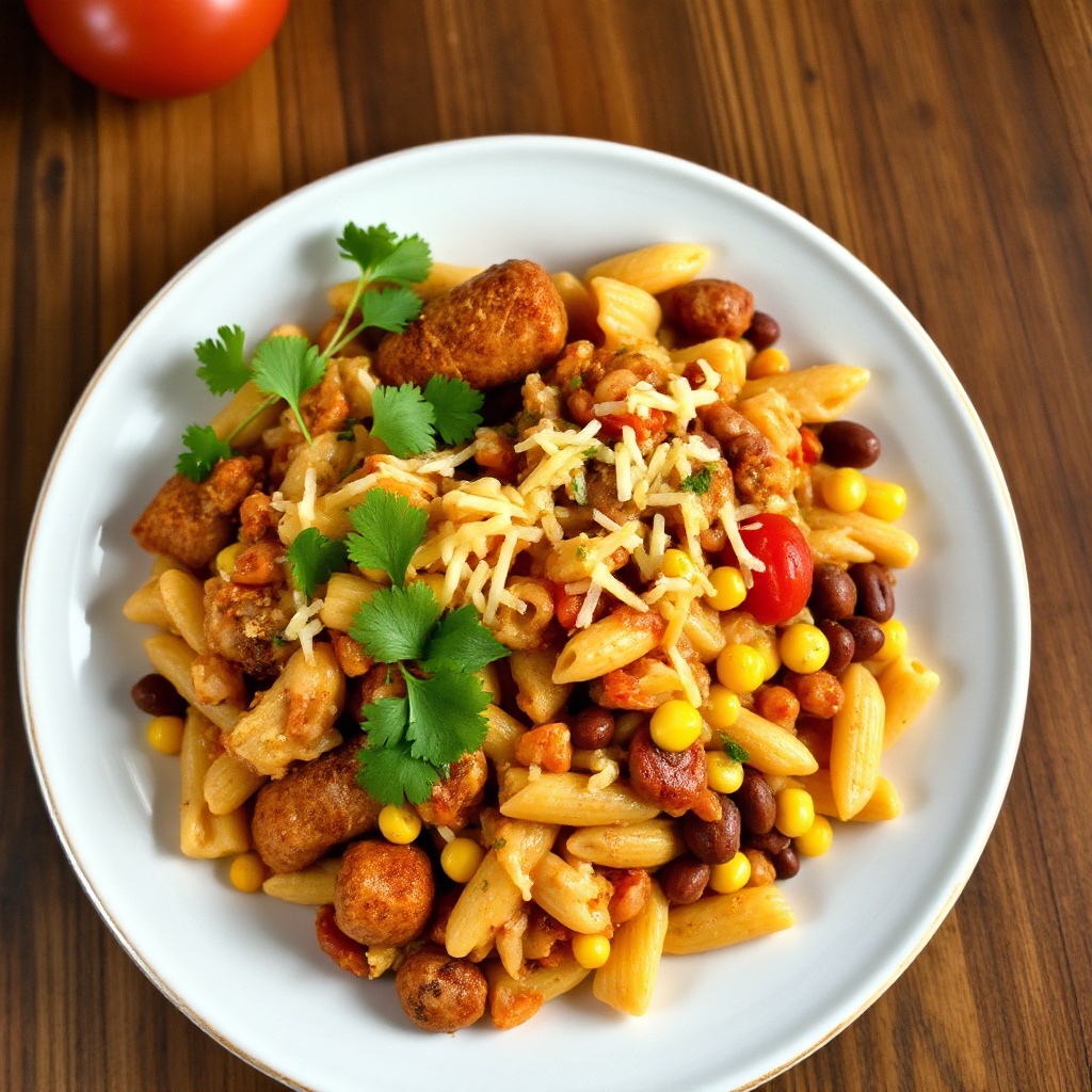 Southwestern Sausage Pasta Bake