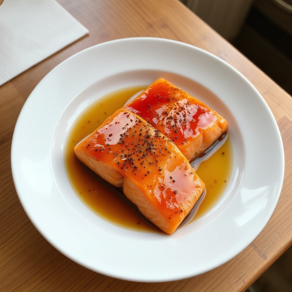 Salmone al Pepe con Glassa di Miele