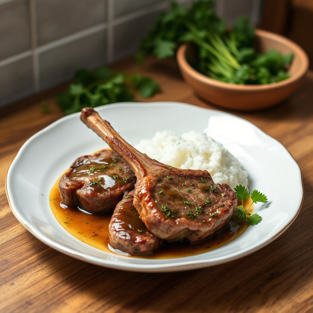 Herbed Lamb Chops with Minty Glaze
