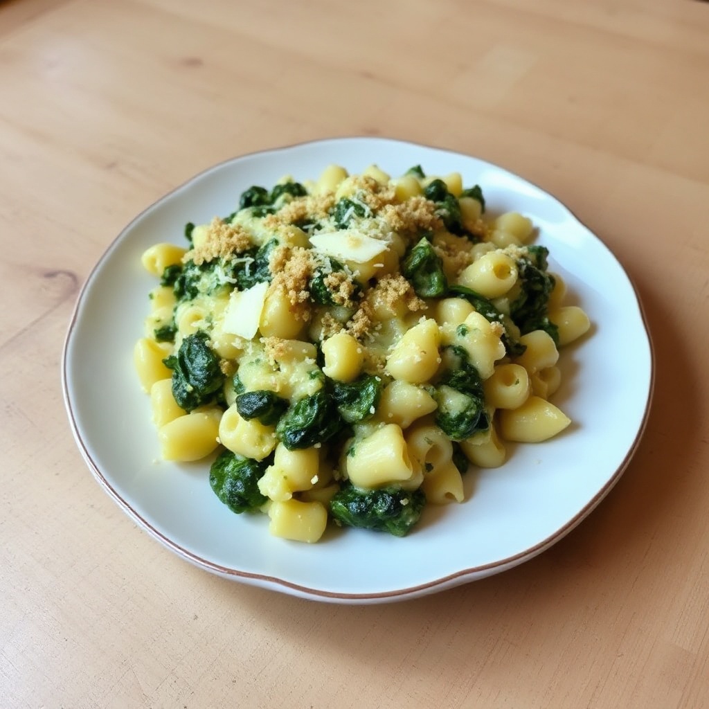 Pasta al Forno con Spinaci e Formaggio