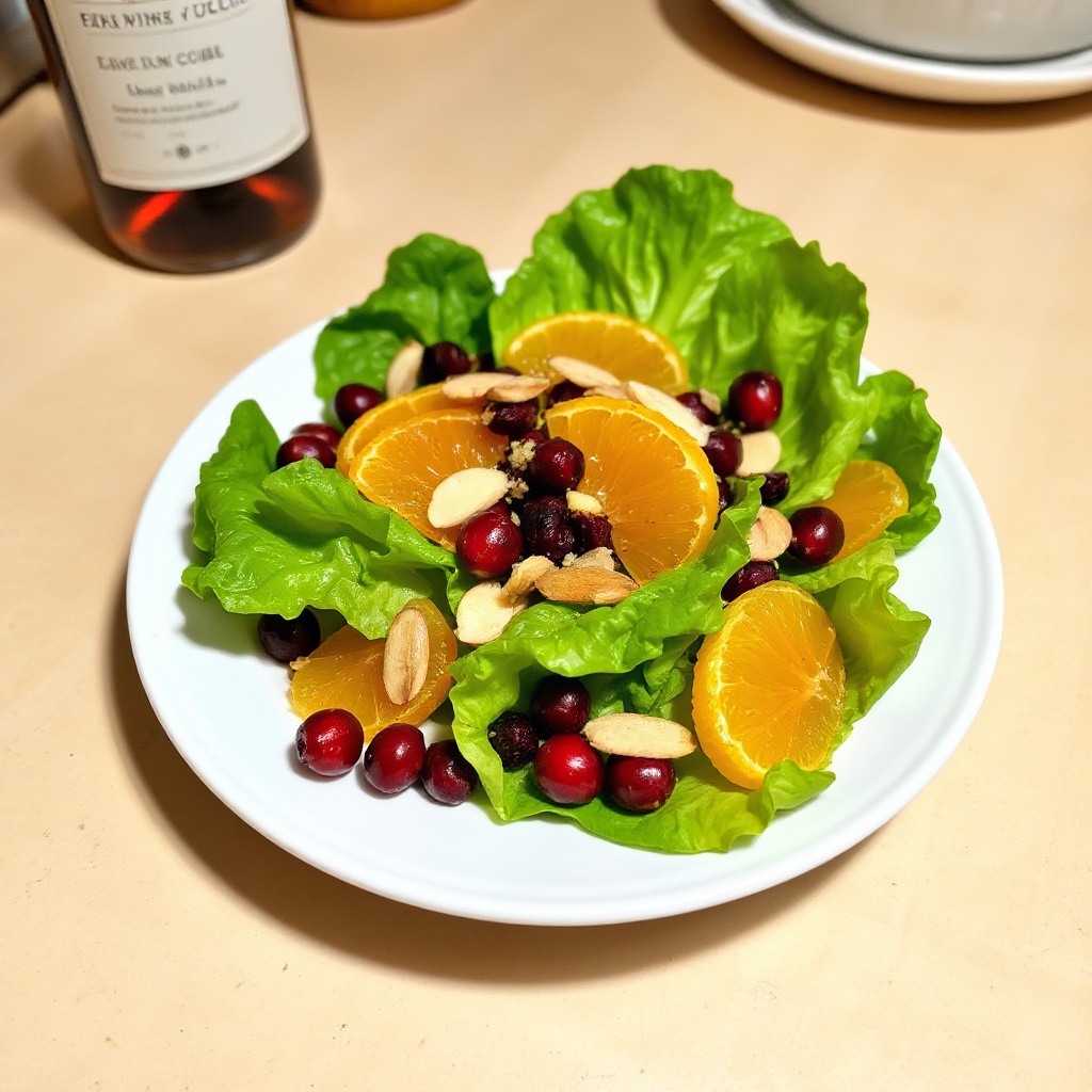 Insalata di Romaine con Agrumi e Mirtilli Rossi